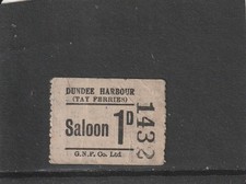 Papierticket. Dundee Harbour (Tay Ferries).  Salon 1d.