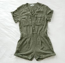 Jumpsuit Damen Gr. 40 kakhi grün L:O:G:G: H&M kurze Hose Overall Einteiler