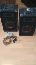 2x Malone PA-220-P PA 2-Wege Lautsprecher, 2 x 500 Watt max 8" Subwoofer schwarz