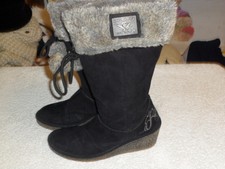 Klasse Stiefel von Replay schwarz mit Keilabsatz Gr. 40