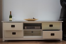 China Kommode Schrank Asien Sideboard Weiss Highboard Fernseh TV Möbel B-Ware