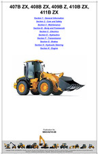 JCB 407B ZX,408B ZX,409B Z,410B ZX,411B ZX Wheel Loader Service Repair Manual