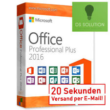 Microsoft Office 2016 Professional Plus Pro Per E-mail Versand MS