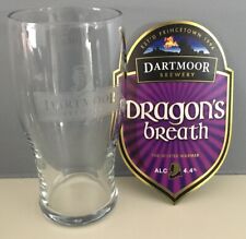 Dartmoor Brauerei "Dartmoor DRAGONS BREATH" Pint Glas Kunststoff Pumpe Clip Combo