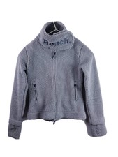 Bench Damen Herren Funnel Neck Fleece Grau Jacke Pullover Top Größe S