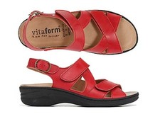 Damenschuhe VITAFORM Sandalette Nubukleder Fesselriemen Luftpolsterfußbett gr 39