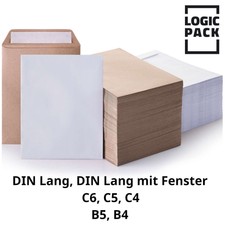 Briefumschlag DIN Lang C6 / C5 / C4 / B5  B4 Umschläge Fenster HK Briefumschläge