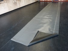 PVC Abdeckplane LKW Plane 7,75m x 1,50m ca. 852g/qm grau-transluzent, VORSICHT