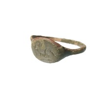 Steinbock/Gazelle Symbol: Seltener Fingerring aus der Eisenzeit ANTIKENSAMMLUNG