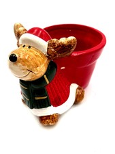 Blumentopf-Rentier | Übertopf | Pflanztopf | Pflanzentopf | Blumen | 12x16 cm |