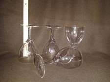 4 Weingläser 12 cm Vintage Trinkgläser Glas Gläser Weißweingläser Schliff