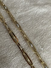 585 Gold Kette Gelbgold/Weissgold,12,67gramm,55cm.neue Halskette!100% 585 Gold