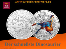 3 Euro Österreich 2022 Ornithomimus Velox - Der schnellste Saurier 
