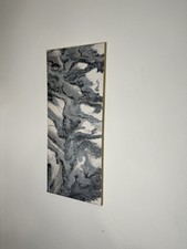 Acryl Leinwand Bild 50 Shades of Grey silber grau gold 70 x 30 cm weiß abstrakt