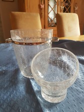 Retro Krakelee Glas, Sektkühler