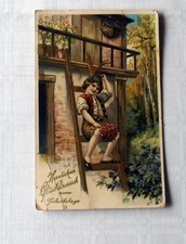 Alte Geburtstagskarte, Postkarte 1911 gestempelt und gelaufen