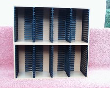 2 St. CD Regal für je 60 CDs Federmachanik Hellbraun Sehr Guter Zustand (Int.11)