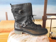 Tamaris ECHT LEDER BOOTS GR 42 KURZE STIEFEL STIEFELETTEN GEFÜTTERT
