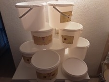 8 Eimer weiß Lebensmittel für Honig ,sammeln für Ernte mit Deckel 14kg ca.10 Lit