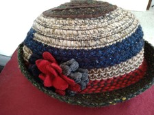 Damen Hut Mütze reine Wolle collezione Alessandro mehrfb. meliert,   NEU 