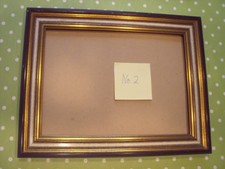 3 GROSSE HOLZ BILDERRAHMEN BRAUN GOLD für GOBELIN BILDER KONVOLUT No.2 