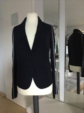 Penn & Ink Blazer dunkelblau 38 graue Streifen Technostretch wie NEU  Penn&Ink