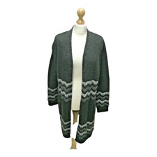 Per Una m&s Mohair grau Knit Cardigan Top Größe UK LARGE 14 eu42 Damen Vintage!
