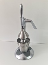 Josef Strauss Vintage manuelle Obst Fruchtpresse Saftpresse Presser Chrom Edelstahl