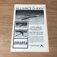 STA38) Werbung 11x8" Alliance D-XXIV, eine praktische Lösung für variable Geometrie 