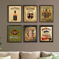 Vintage Jack Daniels American Whiskey BAR PUB Print Poster Wandbild Bild a4 +