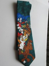 Donald Duck, Micky Maus, Goofy Krawatte Serafino - Handmade Reiten Pferde neu