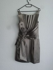 Ted Baker Kleid Prom Fest Abend  Gr. 38 M Taupe Beige Silber Neuwertig