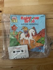 Vintage Regenbogenbrite Sehen, Hören, Lesen Buch rettet den Frühling mit Kassette