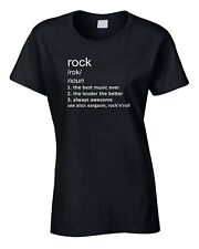 Rock Damen Ladies T-Shirt Lustig Geschenk Definition Musikkapelle Rocker Metall Cool