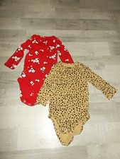 2 süße Langarmbodys Bodys Strampler Erstausstattung von Carter´s Gr. 74