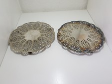 2X Topfuntersetzer Versilbert 