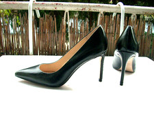 ZARA spitze High-Heel Pumps, Schwarz, getragen Gr. 37