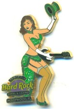 HARD ROCK HOTEL & CASINO HOLLYWOOD; FL. BURLESQUE GIRL 2013 PIN