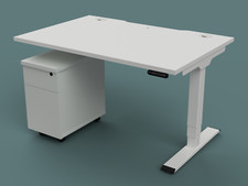 Höhenverstellbarer Sit Stand Desk mit Aufbewahrung für Büro - * Flecken drauf *