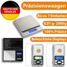 Digitale Präzisionswaage Feinwaage 0.01g-2000g Taschenwaage Fein Gramm Waage 