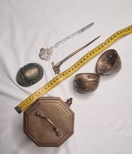 SCHÖNE -Messing Dose,Wikinger Nadel, briefö. Antik  ^Bilder ^