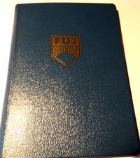 DDR-Früher  FDJ-Ausweis-Mitgliedsbuch-1956-66 mit MB-Verlängerung-Berlin Pankow