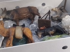 Marolin Krippenfiguren Kamel Ochse Esel Set 5  Stück ca. 18/20 cm Serie