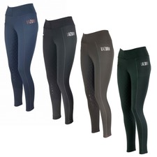 Winter Damen Reitleggings Silikon Vollbesatz LISA Lazura Reithose schwarz blau 