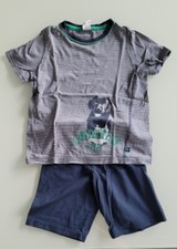 Sanetta Pyjama Schlafanzug Jungen Gr. 116 Zweiteiler Baumwolle Shorty Labrador 