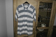 Chalou Gr.48 grau/weisse Bluse Kurzarm neu und ungetragen-Sonderpreis-!!!!!!!!