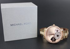 Michael Kors Uhr Armbanduhr Damenuhr roségold Blumen Strass Damen Mk mit Box