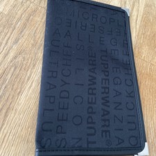 Reisemappe  Ausweis Reisepass Personalausweis Tupperware Schwarz Buchstaben Etui