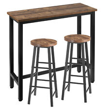 Bartisch/ Barhoker Rundhocker Bartresen Theke Stehtisch Spanplatte Holz Vintage