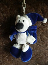 Kleiner Weihnachtsteddy Nicolaus Plüsch Sack von Kuschelwuschel 16 cm blau weiss